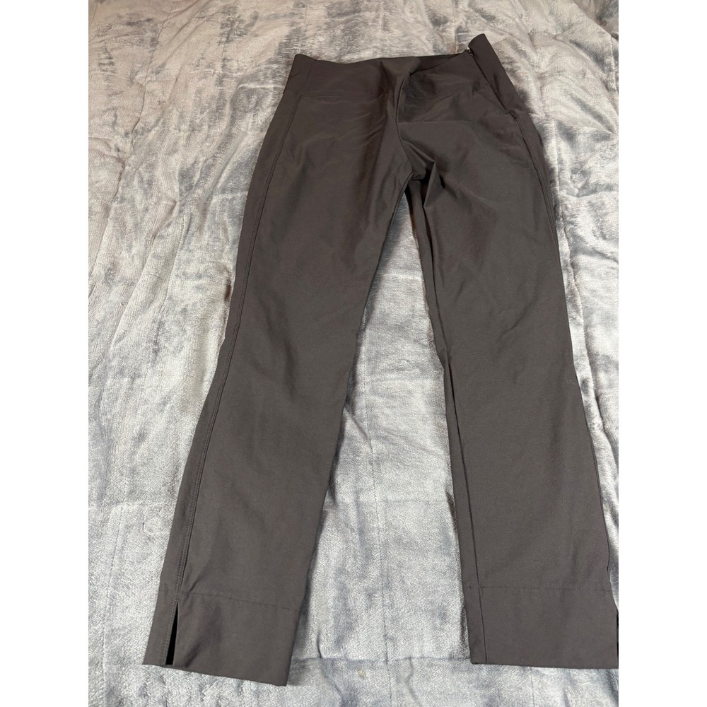 Athleta Wander Slim Ankle Pant Black Side Zip Trousers Womens‎ 12